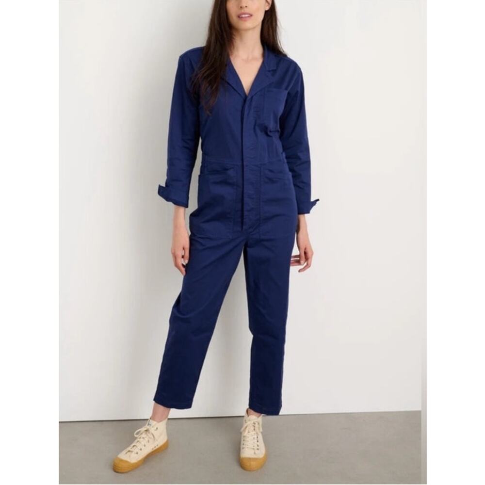 Alex Mill Navy Standard Twill Jumpsuit Long-Sleeve Small